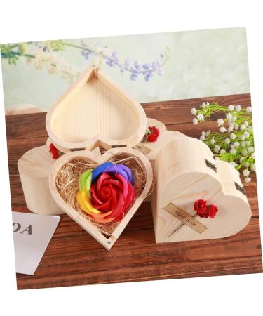 COLLBATH Soap Flower Creative Candle Rose Candle Gift Christmas Decorative Candle Natural Bar Soap Petals Guest Soap Petals Body Soap Petals for Wedding Gifts Makeup Artificial Bamboo Red 13*13cm Red - Buy Online on GoSupps.com
