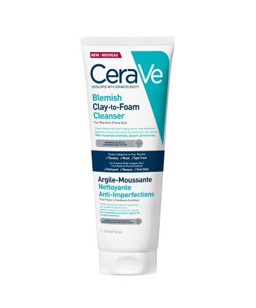 CeraVe - Argile-Moussante Nettoyante Anti-Imperfections - Peaux tendance acn ique - Multi-usages Purifie la Peau et R duit les Imperfections - Glyc rine Argile Kaolinique & C ramides - 150g