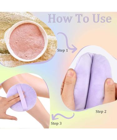 Ultra Soft 5 Inch Powder Puff - Washable Velour for Body & Face Powder - Large Loose Powder Puff in Purple - Buy Online on GoSupps.com