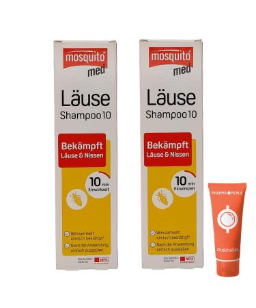 Mosquito med lice shampoo 2x 100ml-fights head lice and nisses i quickly and effectively i practical application i lice treatment i savings set plus pharma pearle give-away 200.0.0