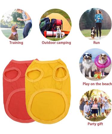 Shop TVMall Dog T-Shirts - Summer Cotton Vests for Medium & Large Dogs | Breathable & Stylish 4-Pack - Buy Online on GoSupps.com