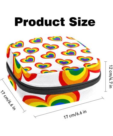 Colorful Storage Bags for Women's Bandages - Heart Pattern & Rainbow Love - Perfect for Menstrual Cups & First Period Essentials - Buy Online on GoSupps.com