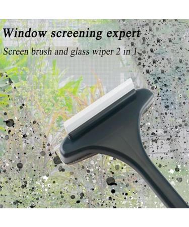 Realisticm 2 in 1 Mesh Cleaner Brush 2 in 1 Mesh Cleaner Brush Extendable Window Screen Cleaning Brush with Scraper Double Sided Wet and Dry Dual Purpose (2PCS-4) - Buy Online on GoSupps.com