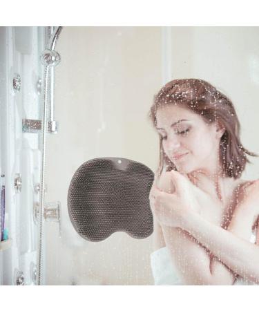 Qiyifang Silicone Shower Foot Scrubber - 2 Pieces Non-Slip Back Brush with Suction Cups | Dead Skin Remover & Foot Massager - Gray - Buy Online on GoSupps.com