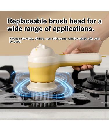 AZSUL Cordless Power Scrubber | Cleaning Electric Scrubber Brush | Cleaning Electric Brush with Replaceable Brush Heads for Bathroom Fixtures Kitchen Appliances - Buy Online on GoSupps.com
