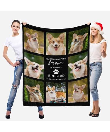 Personalized Pet Memorial Blanket - Custom Photo & Name - Loving Memory Sympathy Gift - 50x60 Inches - Buy Online on GoSupps.com