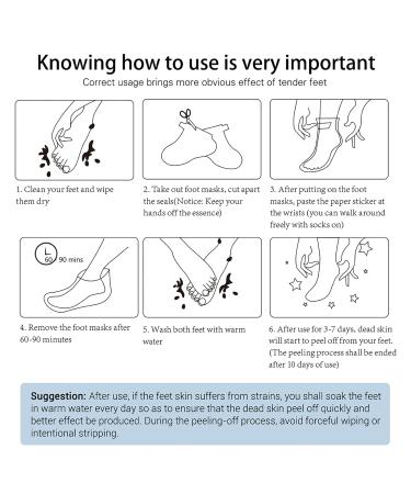 Premium Foot Mask | Dead Skin & Cuticle Peeling | Moisturizing Foot Treatment - International Shipping - Buy Online on GoSupps.com