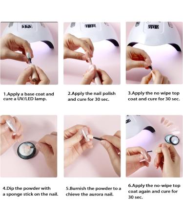 Allstarry Chrome Nail Powder 4 Colors Iridescent Aurora Powder Metallic Mirror Effect Pigment Pearlescent Mermaid Glitter Unicorn Glitter for Nail Art Manicure Decoration Home DIY Salon-Pear White Ice Series - Buy Online on GoSupps.com