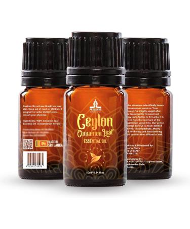 100% Pure Ceylon Cinnamon Leaf Essential Oil - Therapeutic Grade Undiluted Aromatherapy Oil for Diffusers & Food - 10ml - Buy Online on GoSupps.com