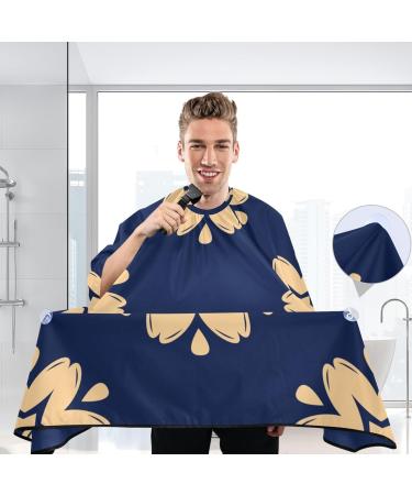 Waterproof Barber Cape - Yellow Flower & Cheetah Haircut Bib | Unisex Hair Cutting Cape for Men & Women - Buy Online on GoSupps.com