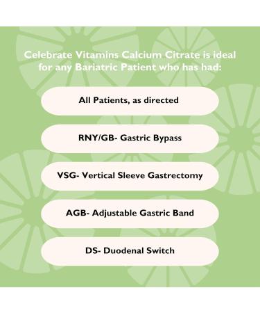 Celebrate Vitamins Bariatric 500mg Calcium Citrate Soft Chews with 500 IU Vitamin D3 Essential for Gastric Bypass Patients & Bone Health - Sugar & Gluten Free Orange (270 Chews) Orange 270 Count - Buy Online on GoSupps.com