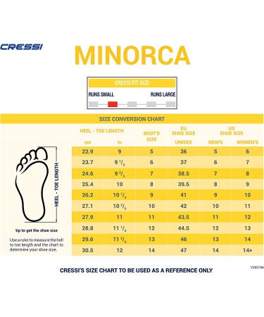 Cressi Neoprene Anti-Slip Sole Boots - Ideal for Water Sports and Diving - Minorca Long, US Men 11 | US Women 12, Black/Black - Buy Online on GoSupps.com