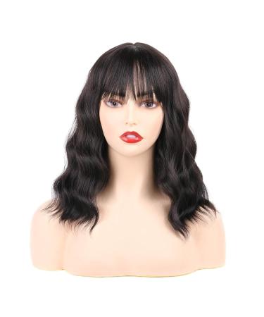 Buy Huarisi 14 Synthetic Bob Wig - Short Hair with Middle Part & Fringe Bangs | Heat Resistant Natural Hairline | Perfect for Daily Wear Parties & Halloween | 1 Pack #2 - Buy Online on GoSupps.com