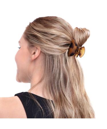 Kitsch Recycled Plastic Small Hair Claw Clips - Tortoise and Black - 2pc Set | Cute Hair Clips for Women and Girls | Small Jaw Clips for Thin to Medium Hair - Buy Online on GoSupps.com