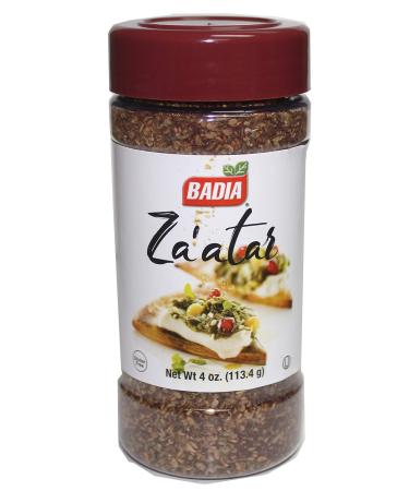 Badia Zaatar Mediterranean Seasoning Za'atar 4 oz Kosher GF 4 Ounce (Pack of 1)
