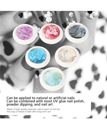 6 Boxes Irregular Seashell Slices Nail Art Glitter Sequins Seashell Nail Glitter Sequins 3D Nail Art Crushed Sea Shell 3D Laser Nail Flakes Irregular Iride - Buy Online on GoSupps.com