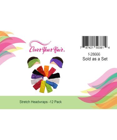 CoverYourHair Women's Headbands - 12 Pack Turban Headwraps, Hair Bands for Girls | Hair Accessories - Buy Online on GoSupps.com