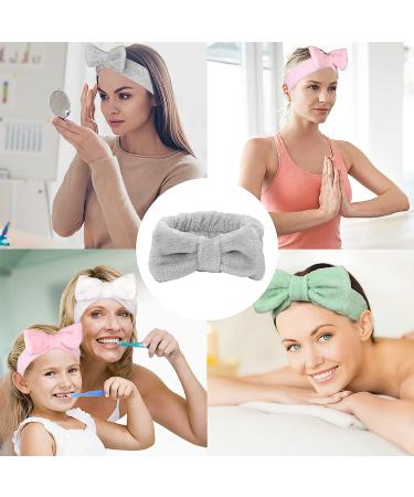 SONSENAI Bow Hair Band 4-Pack - Soft Carol Fleece Headbands for Women - Makeup Shower Headwraps - Multi-colored - Buy Online on GoSupps.com
