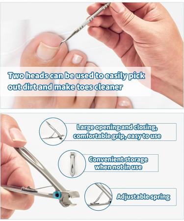 10Pcs Heavy Duty Stainless Steel Toenail Clippers for Thick & Ingrown Nails - Professional Pedicure Tool for Men, Women, Seniors - Buy Online on GoSupps.com