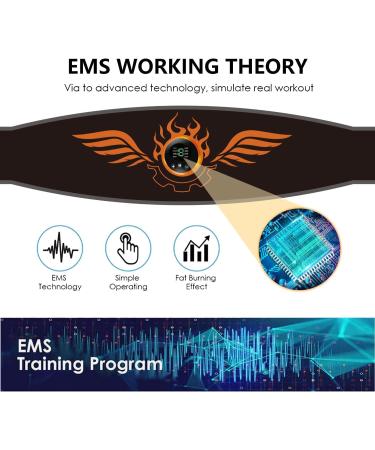 LEMEG EMS Abdominal Muscle Trainer - 8 Modes 19 Intensities Electric Belly Trainer for Home Fitness - Buy Online on GoSupps.com