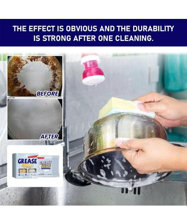 FOCCAR Kitchen All Purpose Cleaning Powder - Kitchen Cleaning Powder 150g Degreaser Cleaner Heavy Duty For Pots And Pans Oil Stain Grease Remover For Range Hood Oven - Buy Online on GoSupps.com