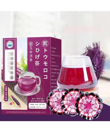 Purple Corn Silk Tea Purple Corn Husk Tea 100% Organic Purple Corn Husk Tea Japan Anthocyanins Purple Corn Stigma Tea for Men and Women (2 boxes) - Buy Online on GoSupps.com