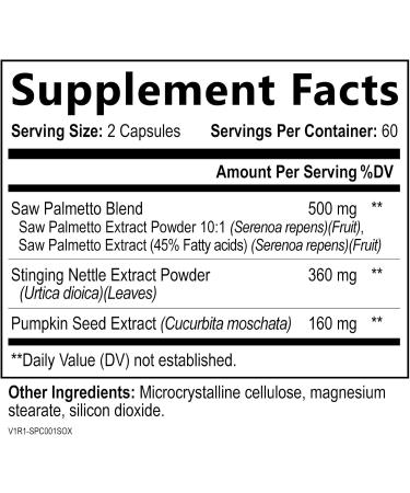 Built by Nature Prostate Supplement with Saw Palmetto - Advanced 3X Formula + Stinging Nettle and Pumpkin Seed Extract Urinary and Prostate Health Support for Men - 120 Capsules - Buy Online on GoSupps.com