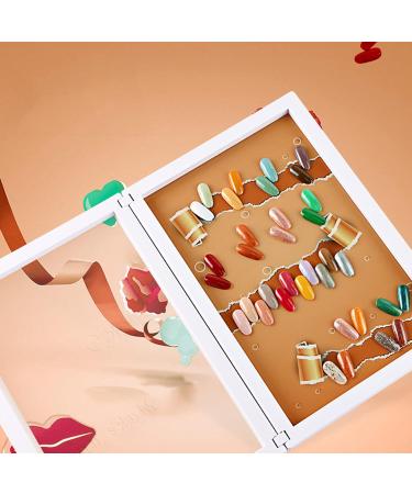 Nail Display Book Magnetic Closure Nail Gel Color Display Book Holds up to 30 colors Easy to Carry like a Book Suitable for Nail Art Salon DIY Nail Art Design - Buy Online on GoSupps.com
