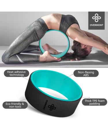 Overmont 5-in-1 Yoga Set: Back Pain Relief Wheel, Foam Blocks, Strap, Extend Ring Roller - Black - Buy Online on GoSupps.com