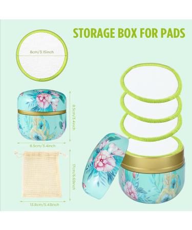 16Pcs Reusable Organic Cotton Makeup Remover Pads | Washable Face Wipes Cloth with Laundry Bag | Eco-Friendly Face Round Cotton | For Adults and Kids | Green - 16 Count - Buy Online on GoSupps.com