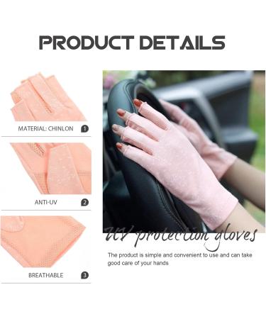 FRCOLOR 2 Pairs Sun Protection Half Finger Gloves Hand Gloves for Protection Guantes Para De Mujer Sun Gloves Uv Manicure Gloves Miss Nylon - Buy Online on GoSupps.com