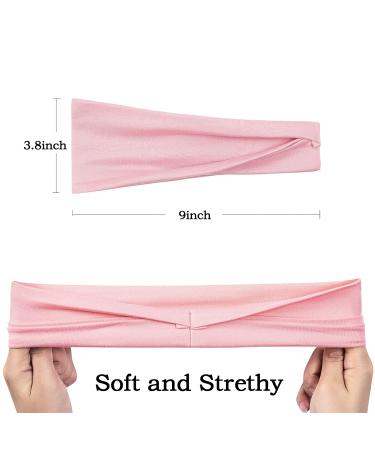 8 Pack Stretchy Headbands for Women - No Slip Turban Head Wraps for Yoga Workout - Elastic Hair Accessories in Solid Colors - Buy Online on GoSupps.com