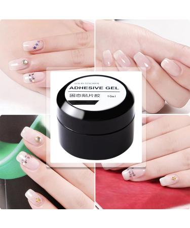 3D Nail Glue - Solid Adhesive Gel to Press onto Nails - Strong Nail Gel - Durable and Strong Nail Tips - Hard Solid Gel - 10 ml - Clear - Buy Online on GoSupps.com