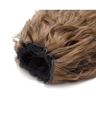 Clip-in Ponytail Hair Extension for Black Women | Curly 45cm Natural Hair in Dark Blonde & Chocolate Brown Mix - Buy Online on GoSupps.com