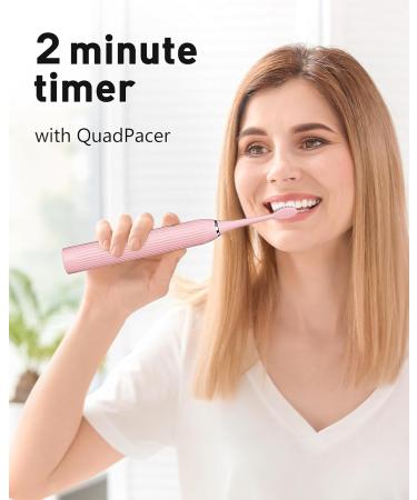 Best Electric Toothbrush for Adults - USB Rechargeable Sonic 5 Modes 120 Days Charge Deep Clean & Gum Care - T14 Pink - Buy Online on GoSupps.com