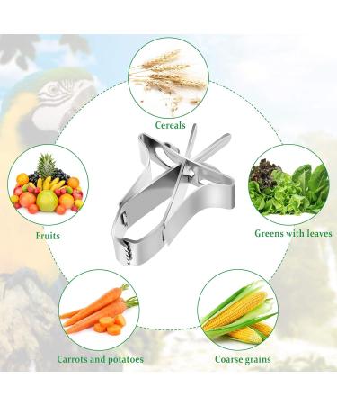 Parrots Fruit & Vegetable Feeder Clip - 5-Pack Metal Bird Cage Accessories for Sittiche & Nymphensittiche - Buy Online on GoSupps.com