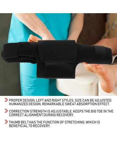 Bunion Corrector & Thumb Splint - Hallux Valgus Pain Relief Night & Day Support for Hammer Toe - Right Black - Buy Online on GoSupps.com