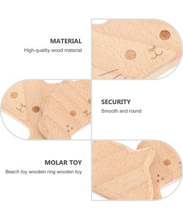 ORFOFE Molar Sensory Chewing Teether - Infant Safe Wooden Toy for Soothing and Self-Soothing - Adorable Toddler Plaything - Buy Online on GoSupps.com