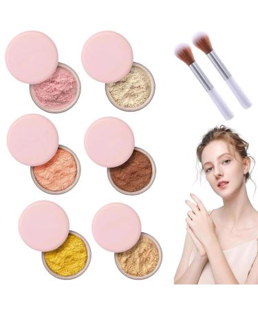 Allaura Beauty Blurring Powder Blurring Setting Powder by Allaura Allaura Beauty Pink Setting Powder Allaura Blurring Setting Powder for All Skin Tones (Set of 6 One Size) Set of 6 One Size