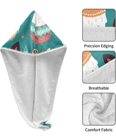 Buy Llama with Glasses Hair Towel 2 Pack - Super Absorbent & Quick Dry Hair Turbans for Women & Girls - Perfect for Easy Drying - Buy Online on GoSupps.com