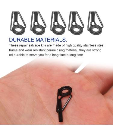 Fishing Rod Tip Repair Kit - 50 Pcs Stainless Steel Ceramic Replacement Guides for Freshwater and Saltwater Rods - Buy Online on GoSupps.com