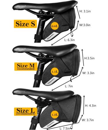 Roswheel 131470 Water Resistant Bike Saddle Bag - Large Under Seat Pouch for Cycling Accessories - Buy Online on GoSupps.com