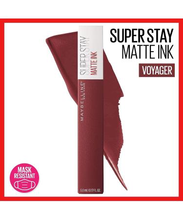 Maybelline Super Stay Matte Ink Liquid Lipstick - Voyager Deep Red 0.17 Fl Oz (Pack of 1) - Buy Online on GoSupps.com