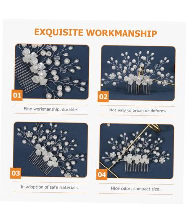 FRCOLOR Heart Rhinestone Hair Clip Wedding Hair Clips Bridal Rhinestone Hair Clips Bride Headpieces for Wedding Flower Girl Hair Accessories Pearl Clips for Hair White Zinc Alloy - Buy Online on GoSupps.com