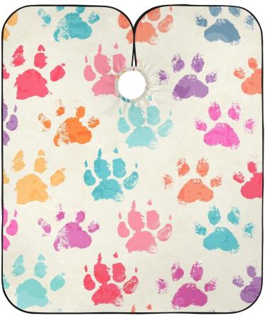 Waterproof Barber Cape - Cute Cat's Paw Pattern & Cheetah Haircut Bib for Men & Women | Unisex Hair Cutting Cape - Buy Online on GoSupps.com