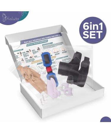 HALUTO 6-in-1 Hallux Valgus Correction Set | Bunion Splint Toe Separator & Socks for Effective Relief - Buy Online on GoSupps.com