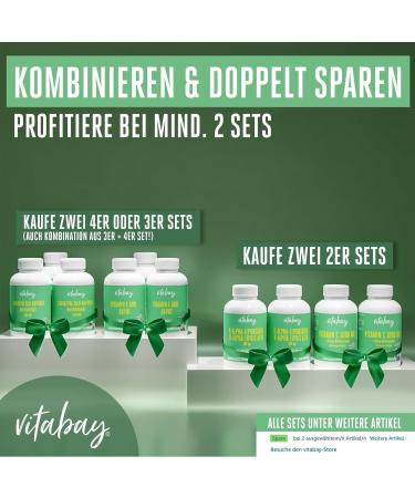 VITABAY Pantothenic Acid 500 mg - 300 Vegan Capsules | High Dose Vitamin B5 | Gastrointestinal Resistant | Purely Biological | Made in Germany - 3-Pack - Buy Online on GoSupps.com
