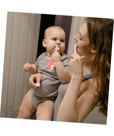 Iwowhero 2-Pack Soft Bristle Children's Toothbrush - Newborn & Travel Toothbrush for Kids - Pink - Buy Online on GoSupps.com