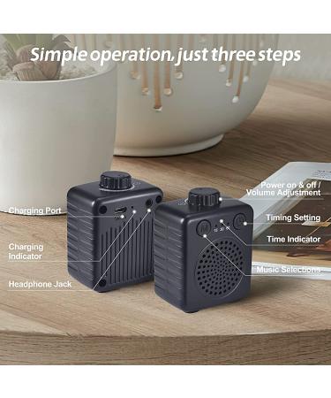 Fansbe Black White Noise Portable Sound Machine - Mini Travel Size with 13 Soothing Sounds - Buy Online on GoSupps.com