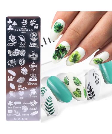 Nail Stamp Plate Kit - Butterfly Flower Feather Designs - 6 Stamping Plates + Stamper & Scraper - Retro Fashion Nail Art Set for Women - Buy Online on GoSupps.com